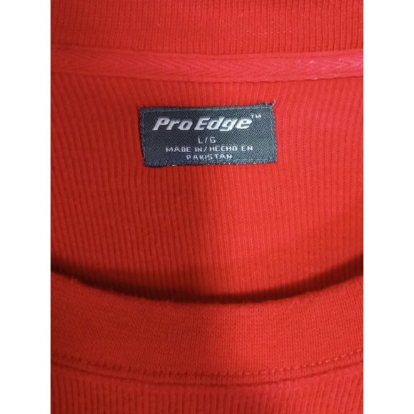 Pro Edge Wisconsin Badgers Long Sleeve Shirt Sweater Men's Large Cotton Ribbed - Picture 4 of 9